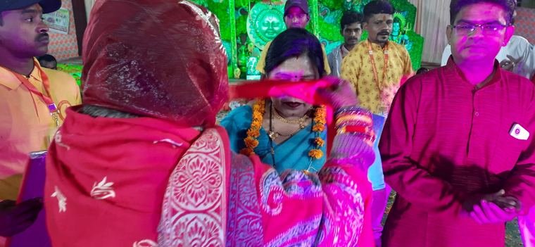 Chunari ceremony at a religious programme