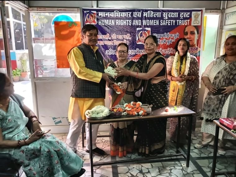 Felicitation of Mamta Ji, District Vice President, Mahendragarh